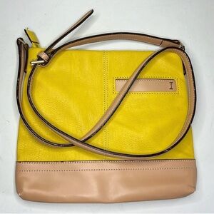 Isaac Mizrahi Sling Yellow Leather Women’s Bag
